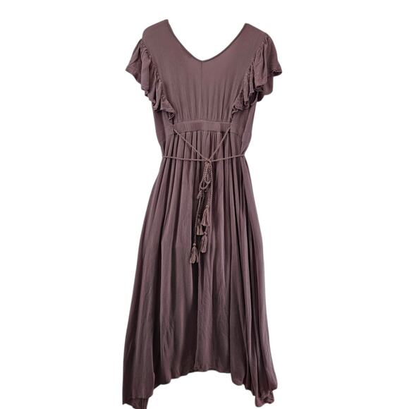 Baltic Born Jennifer Maxi Dress Womens XL Mauve Purple Pink Deep V-Neck - Picture 5 of 11